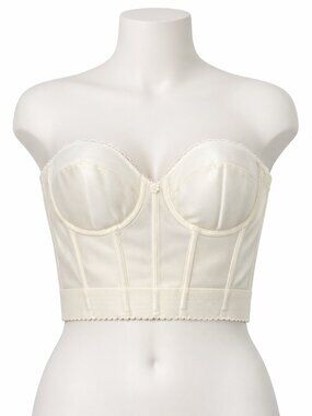 Noemi Women’s Backless Strapless Longline Bustier by Dominique 34C Ivory Color